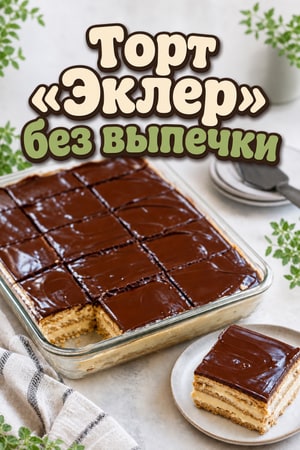 Французский торт эклер без выпечки
