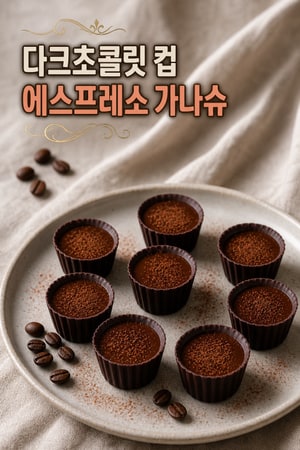 다크초콜릿 미니 커피컵 에스프레소 가나슈
