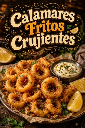 Calamares Fritos Crujientes con Alioli de Ajo y Limón