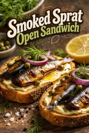 Smoked Sprat Sandwich with Lemon and Dill