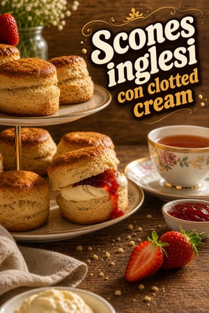 Scone Inglesi Classici con Clotted Cream e Confettura