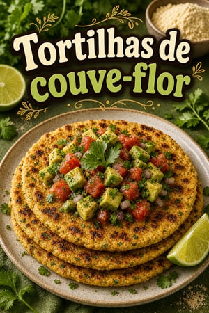 Tortilhas low-carb de couve-flor com masa e salsa fresca