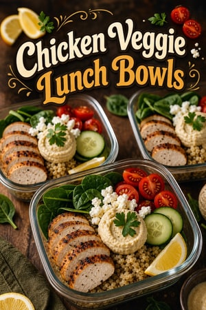Make-Ahead Chicken & Veggie Lunch Bowls for Family