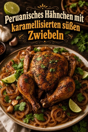 Peruanisches Hähnchen mit karamellisierten süßen Zwiebeln