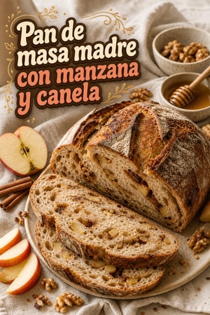 Pan de Masa Madre con Manzana, Canela, Miel y Nueces