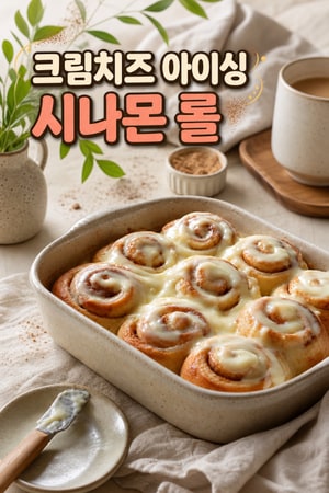 집에서 만드는 시나몬 롤 크림치즈 프로스팅