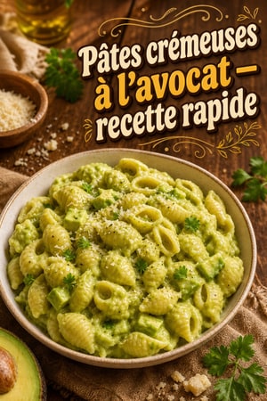 Pâtes crémeuses à l'avocat — recette rapide pour enfants