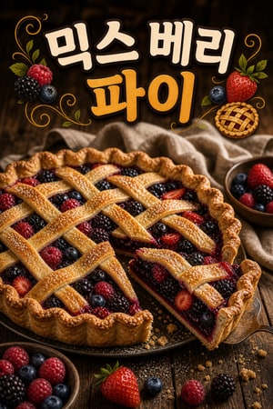 버터 향 가득한 러스틱 믹스 베리 파이, 레몬 제스트로 상큼하게 바삭한 버터 크러스트와 홈메이드 필링