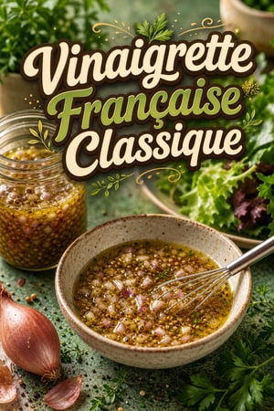 Vinaigrette Française Classique à l'Échalote et Dijon