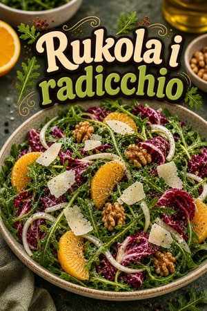 Sałatka z rukoli i radicchio wspomagająca trawienie
