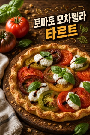토마토와 모차렐라가 흐르는 버터리한 이탈리아 숟가락 파이 — 바질과 발사믹으로 산뜻하게 집에서 간단히