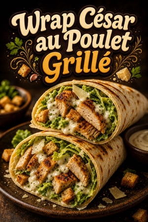 Wrap César au poulet grillé et sa sauce crémeuse
