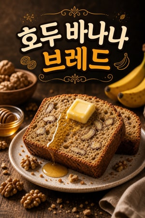 클래식 바나나 브레드 호두 첨가 레시피 | 쉬운 홈베이킹