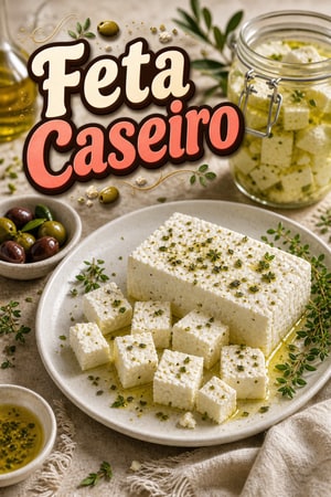 Queijo Feta Caseiro Tradicional em Salmoura