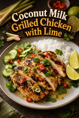 Coconut Milk Grilled Chicken with Lime and Lemongrass