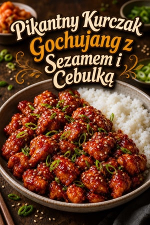 Pikantny Kurczak Gochujang z Sezamem i Cebulką Zieloną