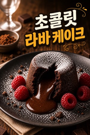 진한 풍미의 다크 초콜릿 라바 케이크(퐁당 쇼콜라) 레시피