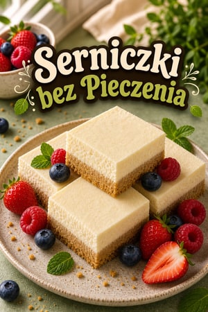 Mrożone Serniki bez Pieczenia z Kruszonką Grahamkową