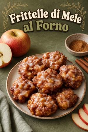 Frittelle di Mele al Forno con Glassa di Zucchero e Cannella