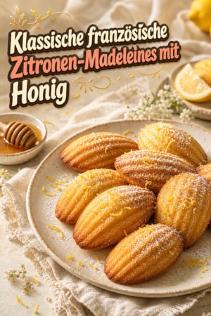 Klassische französische Zitronen-Madeleines mit Honig