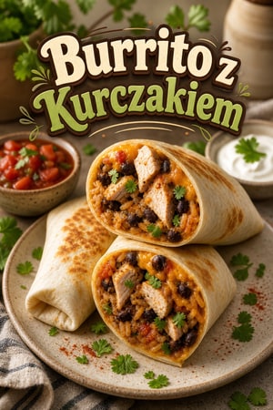 Łatwe Burrito z Kurczakiem, Fasolą i Ryżem