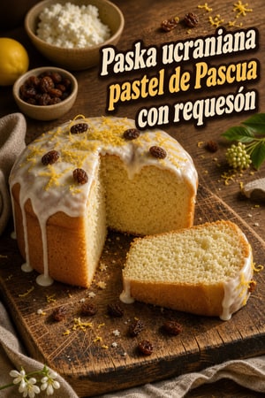 Paska ucraniana: pastel de Pascua con requesón y vainilla