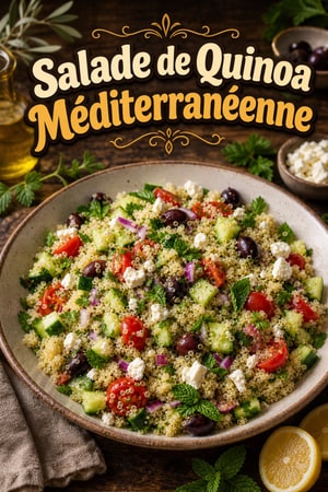 Salade de Quinoa Méditerranéenne à la Feta et aux Herbes