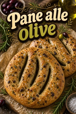 Fougasse alle Olive Fatta in Casa con Rosmarino e Sale Grosso