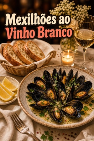 Mexilhões ao Vinho Branco e Alho: Receita Romântica