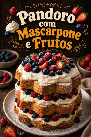 Pandoro Recheado com Mascarpone e Frutos Silvestres
