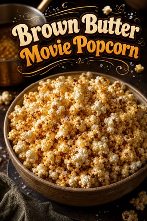 Perfect Stovetop Movie Night Popcorn with Brown Butter