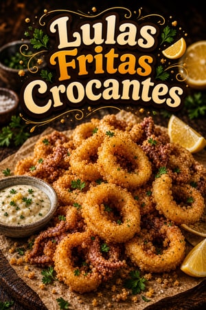 Lulas Fritas Crocantes com Aioli de Alho e Limão