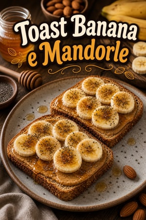 Toast Energetico con Burro di Mandorle e Banana al Miele