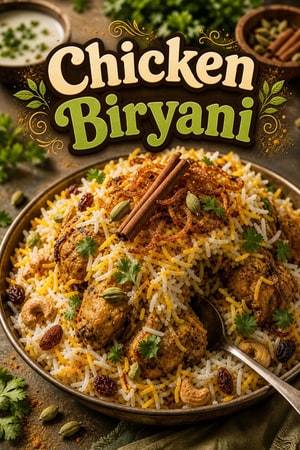 Aromatische pakistanische Chicken Biryani mit Joghurt