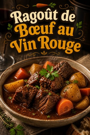 Ragoût de Bœuf à l'Autocuiseur, Vin Rouge et Légumes Racines