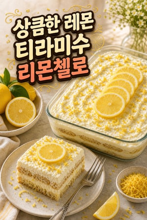 상큼한 레몬 티라미수: 리몬첼로와 마스카포네의 우아한 조화