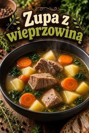 Pożywna zupa z wieprzowiną i warzywami