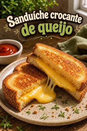 Sanduíche Crocante de Queijo na Airfryer — Receita Fácil