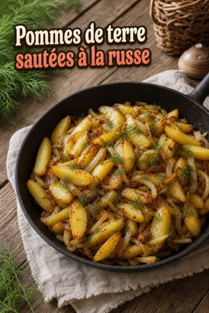 Pommes de terre sautées à la russe avec oignon et aneth