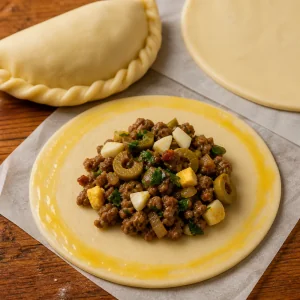 Empanada-Teig mit klassischer Carne-Fuellung