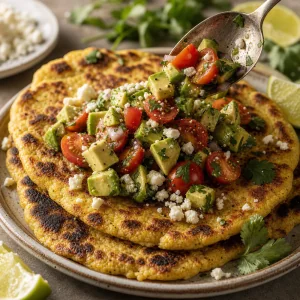 Gerösteter Blumenkohlfladen mit Avocado-Tomaten-Salsa