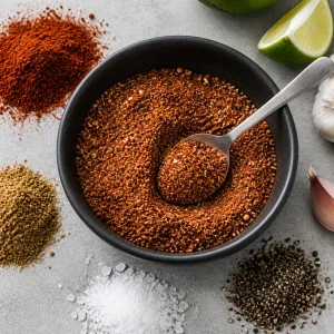 Dry chipotle spice rub mixed in a small bowl