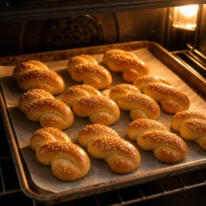 Koulourakia in forno fino a doratura