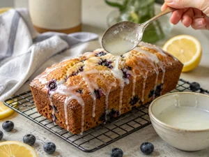 Plumcake Classico ai Mirtilli e Limone con Glassatura Dolce