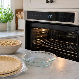 Oven preheated to 425 degrees for chicken pot pie