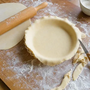 Crosta frisada pronta para assar às cegas