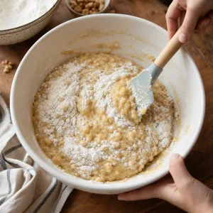 Pangrattato ammollato nel latte in una ciotola grande