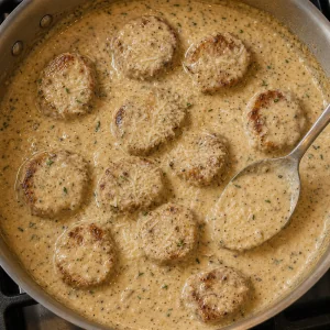 Parmesan melting into the garlic cream sauce