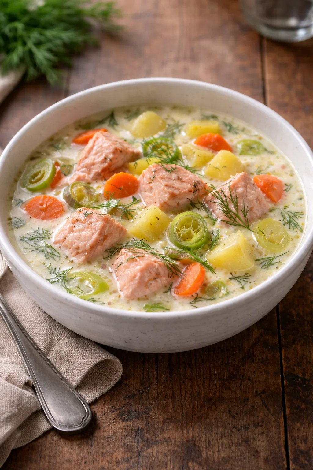 Creamy Scandinavian Salmon and Dill Soup: Hearty Weeknight
