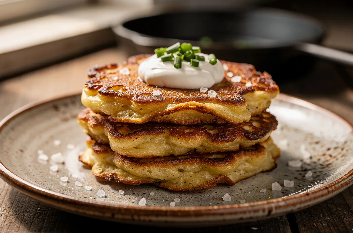 Crispy Potato Pancakes from Leftover Mashed Potatoes